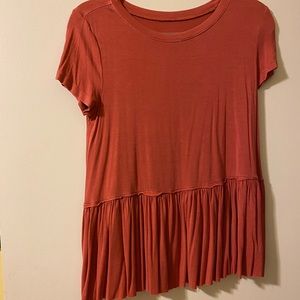 Mossimo Supply co, burnt Siena blouse, size xs, 95% Rayon 5% spandex